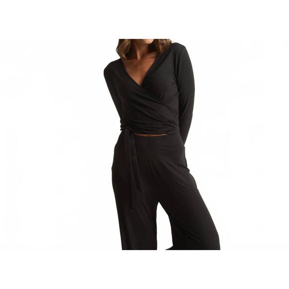 NEW FACEPLANT DREAMS studio wrap top in black - Picture 2 of 3